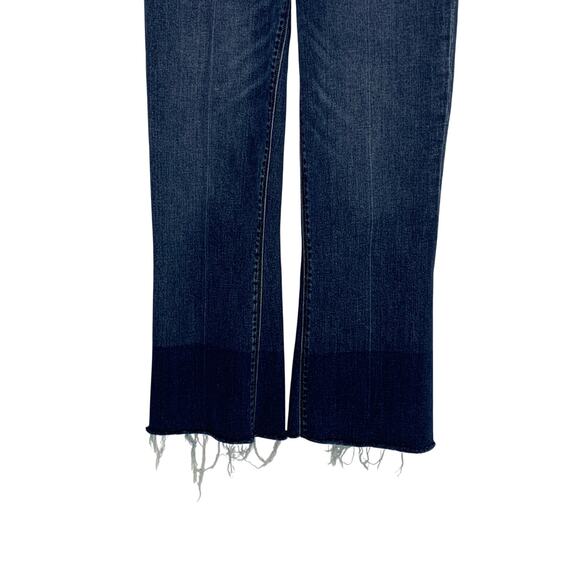 Spanx Crop Flare Raw Hem Jeans S Pull On Stretch Wide Leg High Rise Slimming - Picture 5 of 11